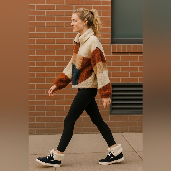 Chaps Brinly Microsuede Sherpa High Top Sneakers 8 - Picture 9 of 10